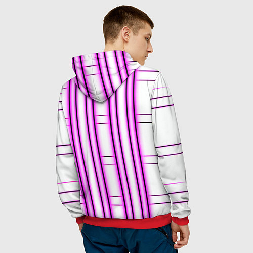 Мужская толстовка Neon pink / 3D-Красный – фото 4