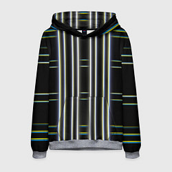 Толстовка-худи мужская Neon yellow blue white, цвет: 3D-меланж