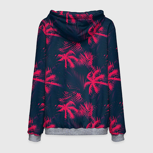Мужская толстовка Palm pink black / 3D-Меланж – фото 2