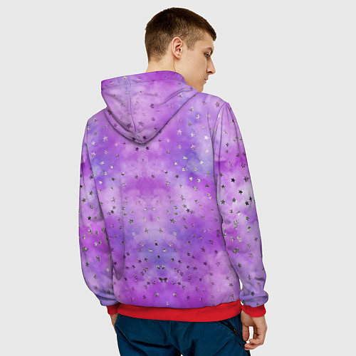 Мужская толстовка Lana Del Rey в черно-белом / 3D-Красный – фото 4