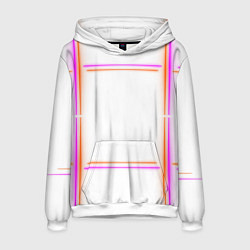 Толстовка-худи мужская Neon white orange pink, цвет: 3D-белый