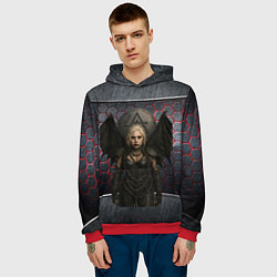 Толстовка-худи мужская Леди Гага в стиле вампирши, цвет: 3D-красный — фото 2
