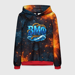 Толстовка-худи мужская Военно морской флот с огнями, цвет: 3D-красный