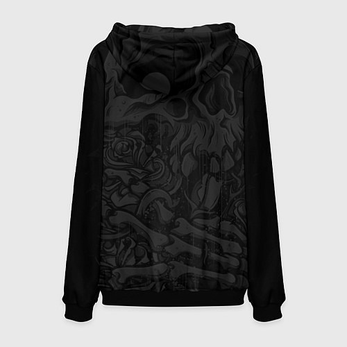 Мужская толстовка Black Sabbath skeleton with roses / 3D-Черный – фото 2