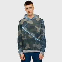Толстовка-худи мужская Ледяной камуфляж, цвет: 3D-меланж — фото 2