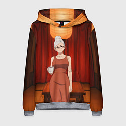 Толстовка-худи мужская Dandadan Seiko в красном платье, цвет: 3D-меланж