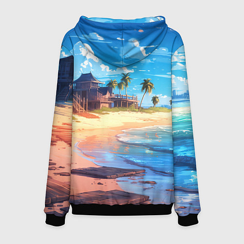 Мужская толстовка Дандадан Сиратори Айра с ракушкой в руках / 3D-Черный – фото 2