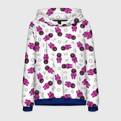 Толстовка-худи мужская Персонажи корейского сериала игра в кальмара, цвет: 3D-синий