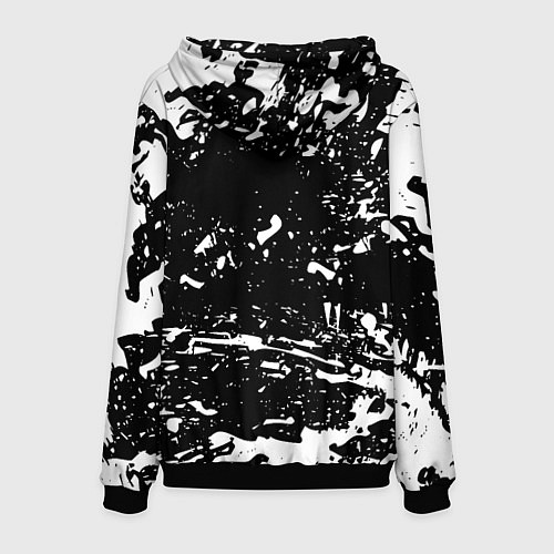 Мужская толстовка Doom краски белые штрихи / 3D-Черный – фото 2
