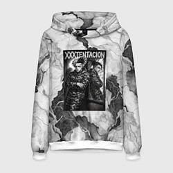 Толстовка-худи мужская XXXTentacion облокотился об зеркало, цвет: 3D-белый