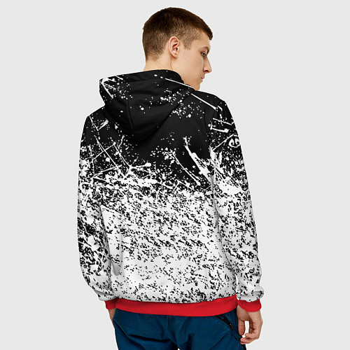 Мужская толстовка Doom краски всплеск кисти / 3D-Красный – фото 4