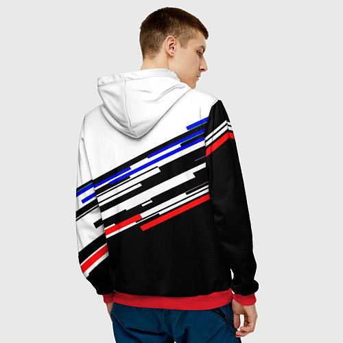 Мужская толстовка Doom line color / 3D-Красный – фото 4