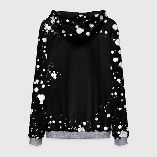 Мужская толстовка Doom брызги белых красок / 3D-Меланж – фото 2