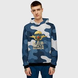 Толстовка-худи мужская ВДВ - элита войск, цвет: 3D-черный — фото 2