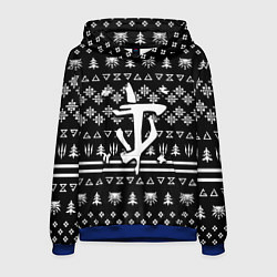 Толстовка-худи мужская Doom x witcher pattern, цвет: 3D-синий