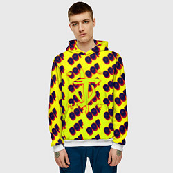 Толстовка-худи мужская Doom off, цвет: 3D-белый — фото 2