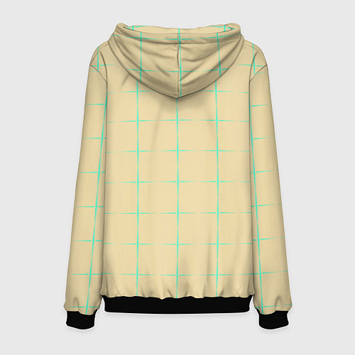 Мужская толстовка Color beige green crosses / 3D-Черный – фото 2