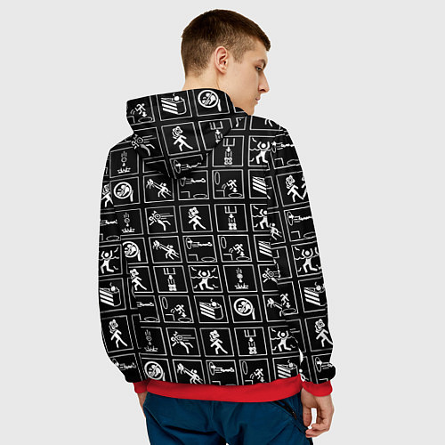 Мужская толстовка Doom x portal / 3D-Красный – фото 4