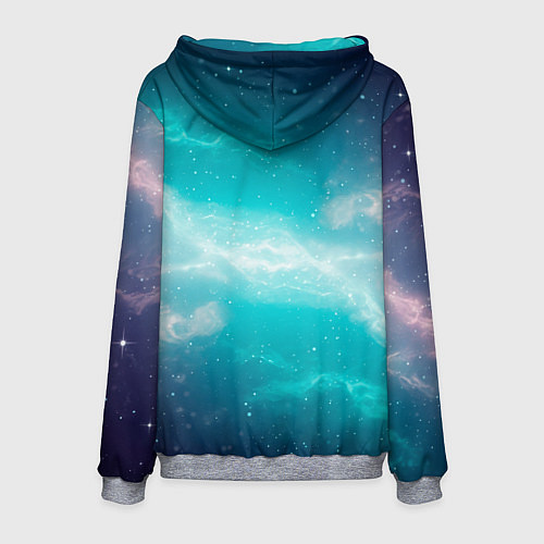 Мужская толстовка Галактическое сияние небес / 3D-Меланж – фото 2