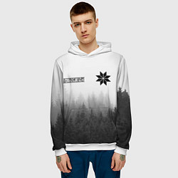 Толстовка-худи мужская Лес - это мой храм, цвет: 3D-белый — фото 2