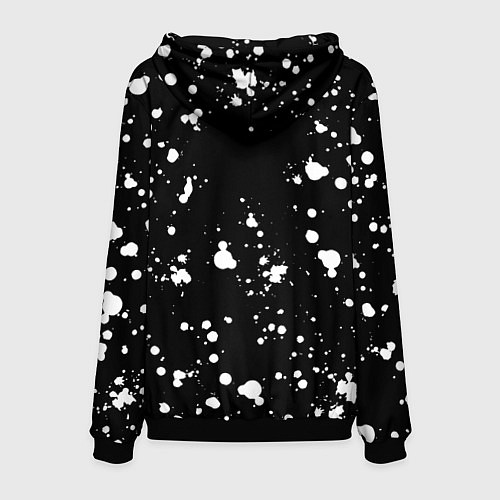 Мужская толстовка Doom белые краски текстура / 3D-Черный – фото 2