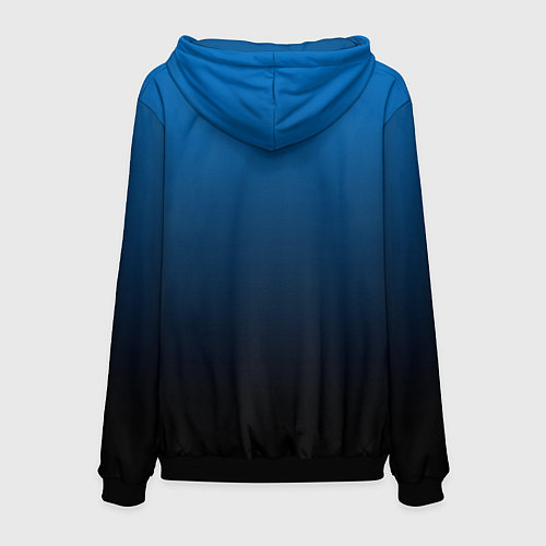 Мужская толстовка Blue gradient / 3D-Черный – фото 2