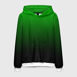 Толстовка-худи мужская Green gradient, цвет: 3D-белый