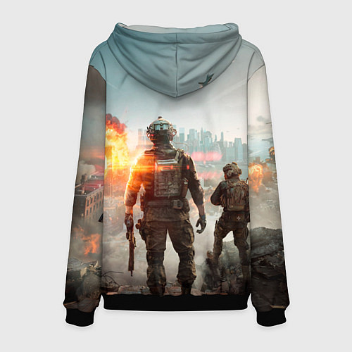 Мужская толстовка Солдаты из Battlefield 6 / 3D-Черный – фото 2