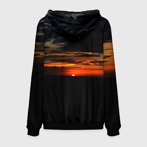 Мужская толстовка Закат на плато / 3D-Черный – фото 2
