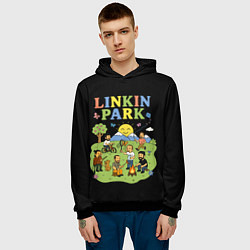 Толстовка-худи мужская Linkin Park, мультяшный стиль, цвет: 3D-черный — фото 2