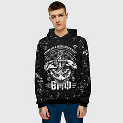 Толстовка-худи мужская ВМФ в стиле потертостей, цвет: 3D-черный — фото 2