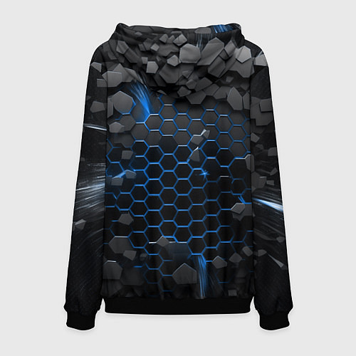 Мужская толстовка Саня держит удар - щит / 3D-Черный – фото 2