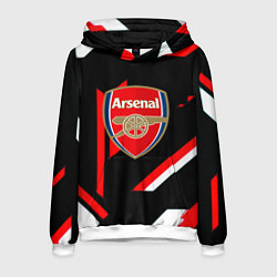 Толстовка-худи мужская Arsenal geometry steel, цвет: 3D-белый
