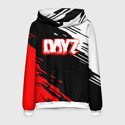 Толстовка-худи мужская Dayz краски штрихи, цвет: 3D-белый