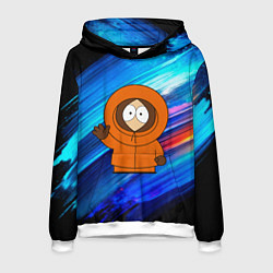 Толстовка-худи мужская Южный парк - Кенни, цвет: 3D-белый
