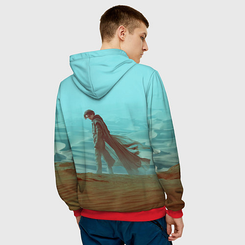 Мужская толстовка Пол Атрейдес Dune part one / 3D-Красный – фото 4