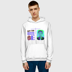 Толстовка-худи мужская RM - BTS, цвет: 3D-белый — фото 2