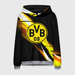 Толстовка-худи мужская Borussia спортивная геометрия, цвет: 3D-меланж