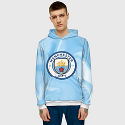 Толстовка-худи мужская Фк Манчестер Сити, цвет: 3D-белый — фото 2