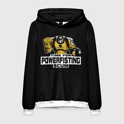Толстовка-худи мужская Power Fist, цвет: 3D-белый