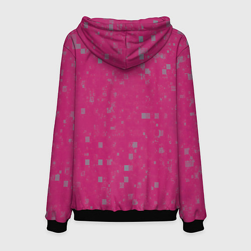 Мужская толстовка Color pink brown squares / 3D-Черный – фото 2