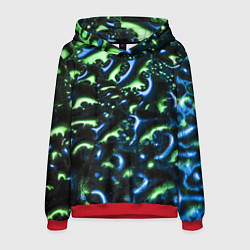 Толстовка-худи мужская Абстракция капли воды, цвет: 3D-красный