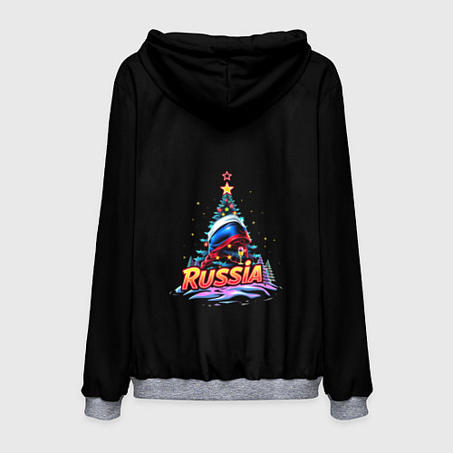 Мужская толстовка Ёлка и компания / 3D-Меланж – фото 2