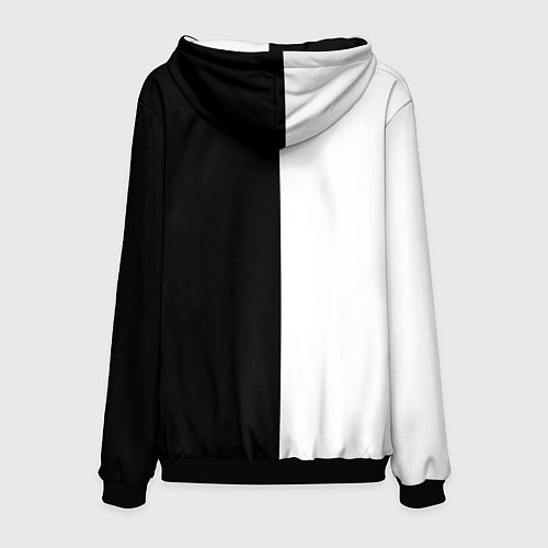 Мужская толстовка Лучше вода у друга черно-белый арт / 3D-Черный – фото 2