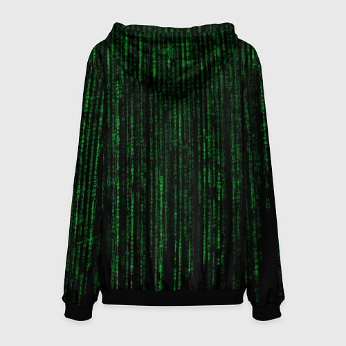 Мужская толстовка Матрица - код / 3D-Черный – фото 2