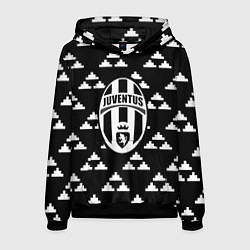 Толстовка-худи мужская Juventus геометрия треугольники, цвет: 3D-черный
