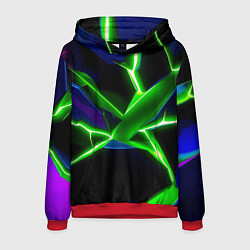 Толстовка-худи мужская Green glow, цвет: 3D-красный