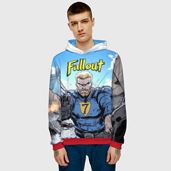 Толстовка-худи мужская Fallout 7, цвет: 3D-красный — фото 2