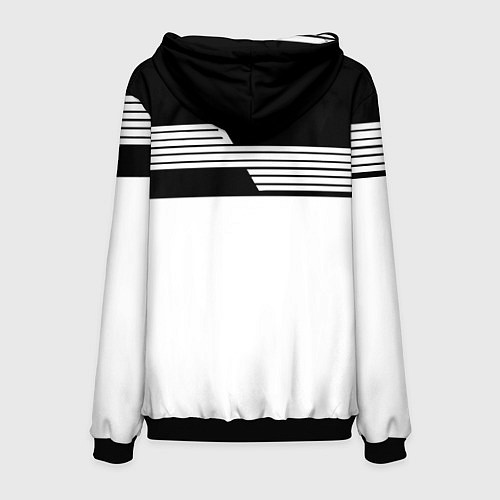 Мужская толстовка Juventus полосы линии / 3D-Черный – фото 2