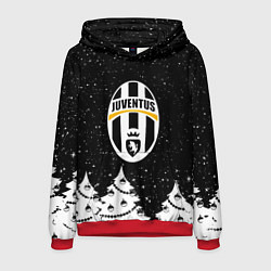 Толстовка-худи мужская Ювентус новый год, цвет: 3D-красный